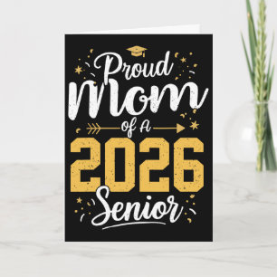 Stolze Mutter eines Seniors 2026 Abschlussjahrgang Karte