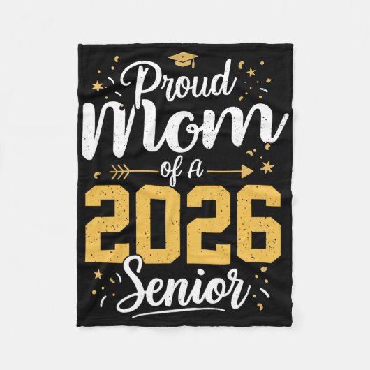 Stolze Mutter eines Seniors 2026 Abschlussklasse 2 Fleecedecke (Vorderseite)