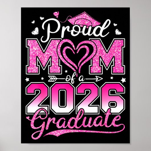 Stolze Mutter eines Seniors der Abschlussklasse 20 Poster (Vorne)