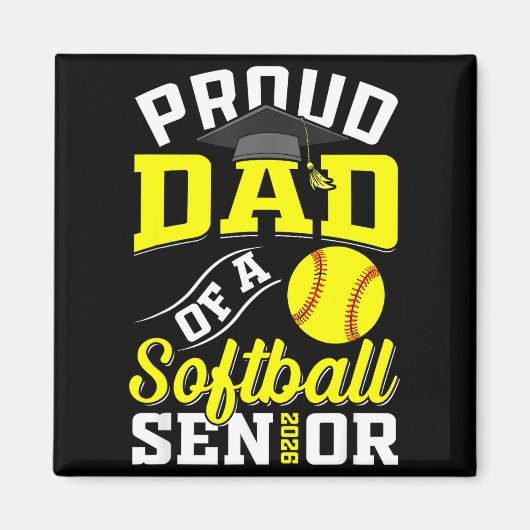Stolze Mutter eines Softball-Abschlussjahrgangs 20 Magnet (Vorne)
