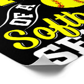 Stolze Mutter eines Softball-Absolventenjahrgangs  Poster (Ecke)