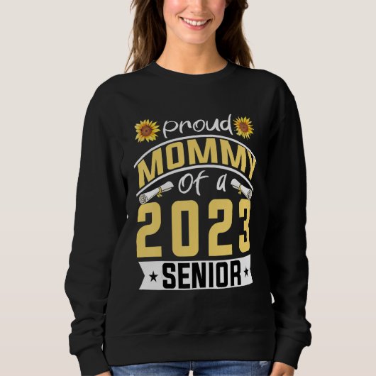 Stolze Mutter eines Sonnenblumen-Absolventen 2023 Sweatshirt (Vorderseite)
