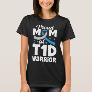Stolze Mutter eines T1D-Kriegers Awareness T-Shirt