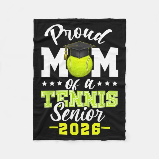 Stolze Mutter eines Tennis-Absolventen 2026 Abschl Fleecedecke (Vorderseite)