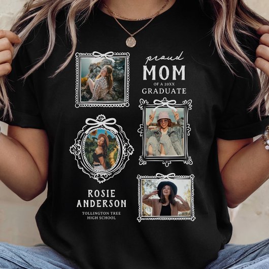 Stolze Mutter Foto-Collage Absolvent T-Shirt