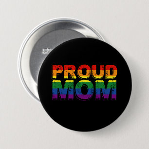 Stolze Mutter Gay Pride LGBT Regenbogen Mutter LGB Button