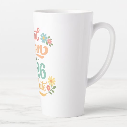 Stolze Mutter Geschenk für Absolventen 2026 Milchtasse (Rechts)