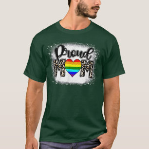 Stolze Mutter Herz Leopard LGBT Gay Pride Unterstü T-Shirt