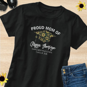 Stolze Mutter Klasse 2026 Absolventin Florale Grad T-Shirt
