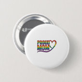 Stolze Mutter Regenbogen Herz Vintage Gravur Desig Button (Vorne & Hinten)