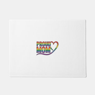 Stolze Mutter Regenbogen Herz Vintage Gravur Desig Fußmatte