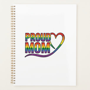 Stolze Mutter Regenbogen Herz Vintage Gravur Desig Planer