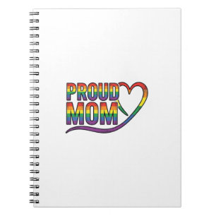 Stolze Mutter Regenbogen-Herz Vintage-Gravurdesign Notizblock