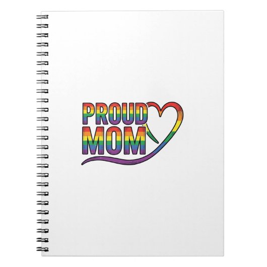 Stolze Mutter Regenbogen-Herz Vintage-Gravurdesign Notizblock (Vorderseite)
