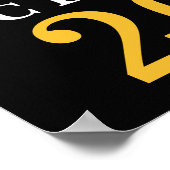 Stolze Mutter Tochter Formal Schwarz Gold Abschlus Poster (Ecke)