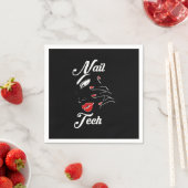 Stolze Nageltechnikerin Serviette (Beispiel)