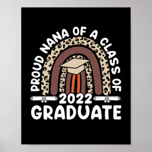 Stolze Nana eines Absolventen der Klasse 2022 Leop Poster