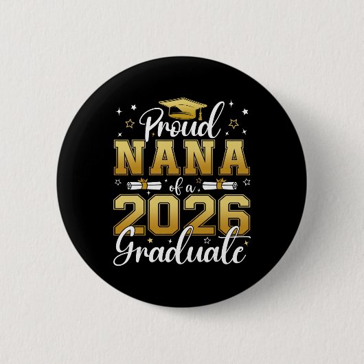 Stolze Nana eines Cl von 2026 Absolvent Senior Abs Button (Vorderseite)