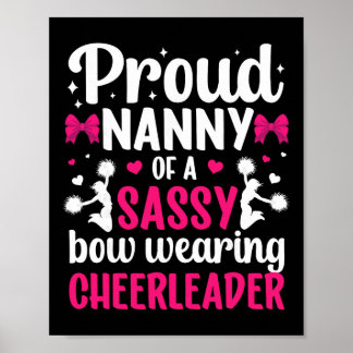 Stolze Nanny einer Cheerleader-Nanny-Oma Cheer N Poster