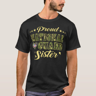 Stolze Nationalgarde-Schwester-Hundeanhänger Herz T-Shirt