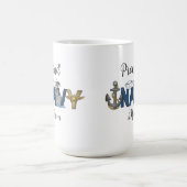 Stolze Navy-Mama Muttertag Kaffeetasse (Mittel)