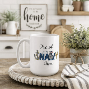 Stolze Navy-Mama Muttertag Kaffeetasse