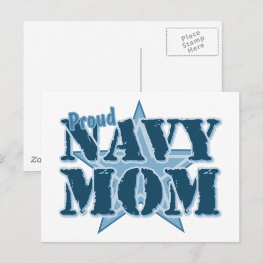 Stolze Navy-Mama Postkarte (Vorne/Hinten)