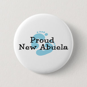 Stolze neue Abuela Baby-Abdrücke Button