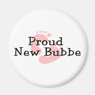 Stolze neue Bubbe Baby Mädchen Fußabdrücke Magnet