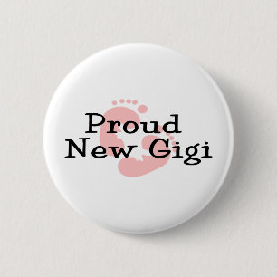 Stolze neue Gigi Baby-Abdrücke Button