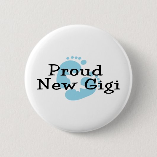 Stolze neue Gigi Baby-Abdrücke Button (Vorderseite)