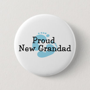 Stolze neue Grandad-Baby-Abdrücke Button