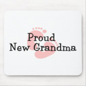 Stolze neue Großmutter-Baby-Abdrücke Mousepad (Vorne)