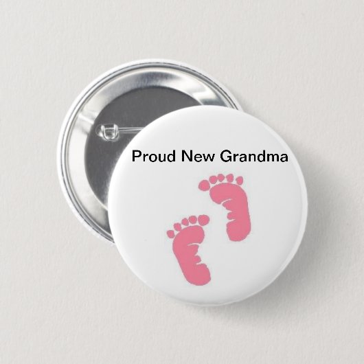 Stolze neue Großmutter Button (Vorne & Hinten)