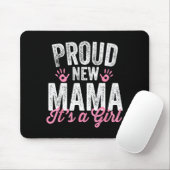 Stolze neue Mama Es ist ein Mädchen Mutter bald we Mousepad (Mit Mouse)