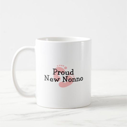 Stolze neue Nonno Baby-Abdrücke Kaffeetasse (Links)