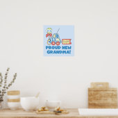 Stolze neue Oma Es ist ein Junge Geschenke Poster (Küche)