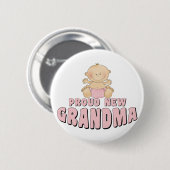 Stolze neue Oma T-Shirt Button (Vorne & Hinten)