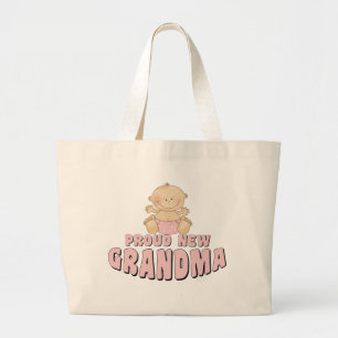 Stolze neue Oma T-Shirt Jumbo Stoffbeutel