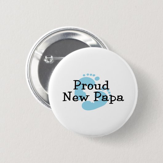 Stolze neue Papa-Baby-Abdrücke Button (Vorne & Hinten)