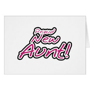 Stolze neue Tante-Hemden und Geschenke