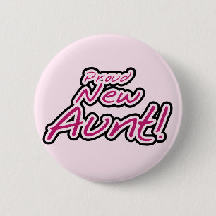 Stolze neue Tante-Hemden und Geschenke Button