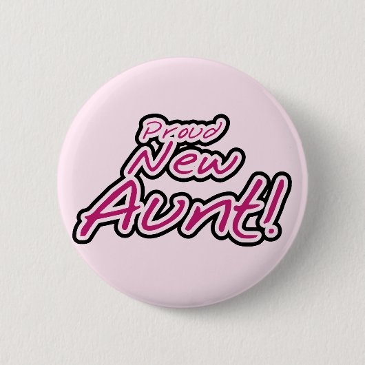 Stolze neue Tante-Hemden und Geschenke Button (Vorderseite)