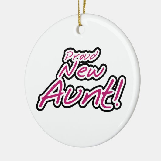 Stolze neue Tante - Hemden und Geschenke Keramik Ornament (Links)