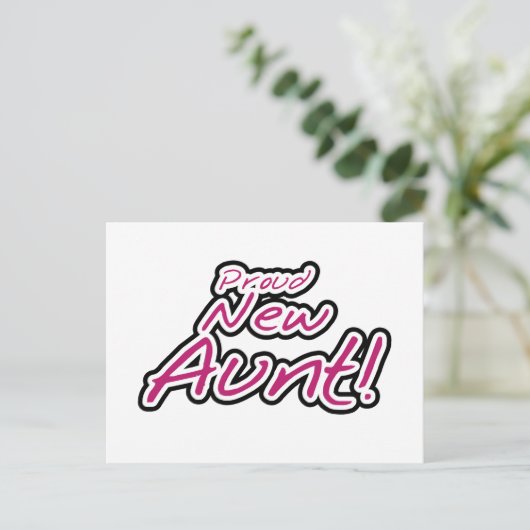 Stolze neue Tante-Hemden und Geschenke Postkarte (Stehend Vorderseite)
