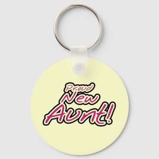 Stolze neue Tante-Hemden und Geschenke Schlüsselanhänger (Vorderseite)