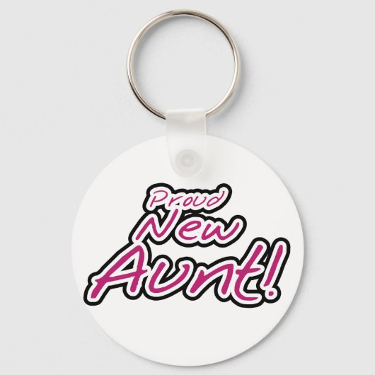 Stolze neue Tante-Hemden und Geschenke Schlüsselanhänger (Vorderseite)