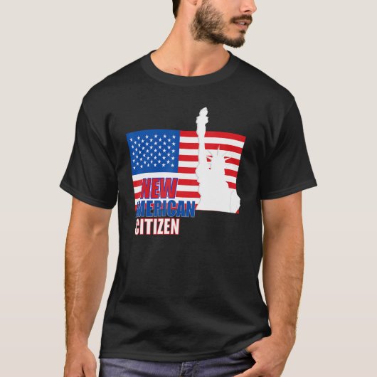 Stolze neue US-BÜRGER - amerikanische Flaggenstaat T-Shirt (Vorderseite)