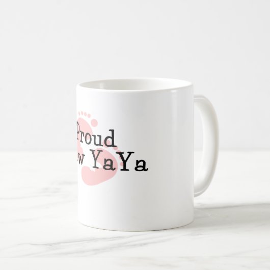 Stolze neue Yaya Baby-Abdrücke Kaffeetasse (VorderseiteRechts)
