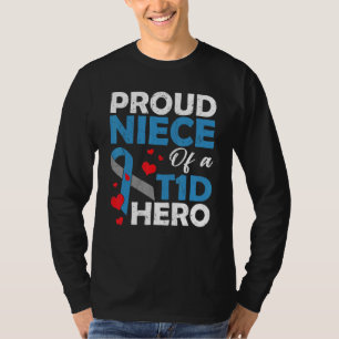 Stolze Nichte eines Type-1-Diabetes-Helden-Krieger T-Shirt